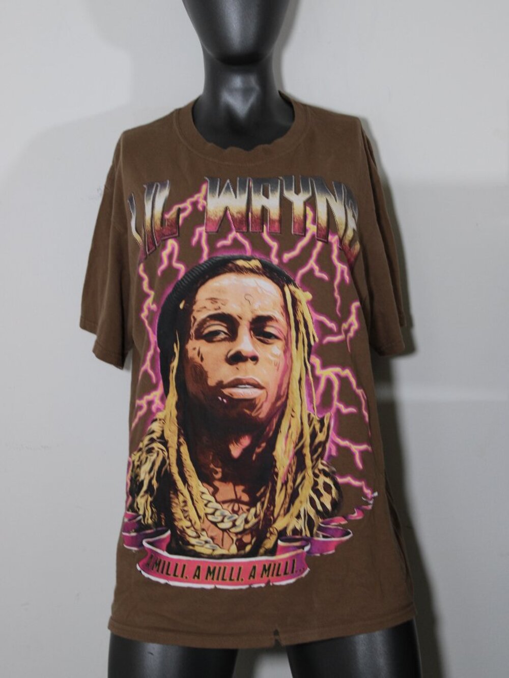 Reason Clothing x Lil Wayne "A Milli" Graphic Tee - Brown Rap Tee